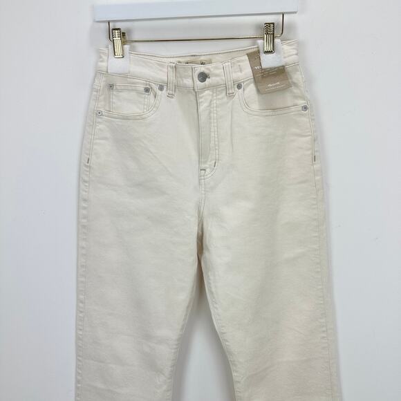 Madewell The 90s Straight Jean Vintage Canvas Beige High Waist US 27 NWT - Picture 8 of 14